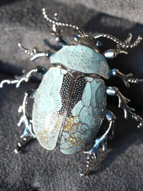 Vintage-Inspired Beetle Brooch
